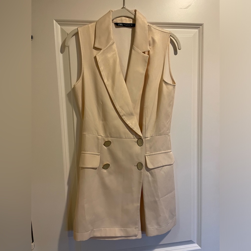 Zara Cream Blazer Romper